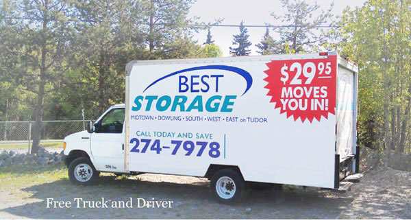  self storage, Free Truck and Driver